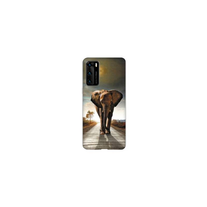 Coque pour Huawei P40 PRO savane Elephant route