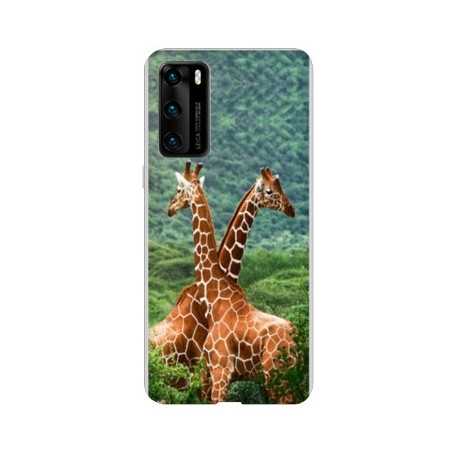 Coque pour Huawei P40 PRO savane Girafe Duo