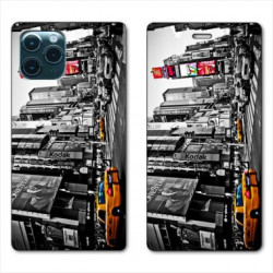 RV Housse cuir portefeuille pour Samsung Galaxy S20 Amerique USA New York Taxi