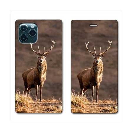 RV Housse cuir portefeuille pour Samsung Galaxy S20 chasse chevreuil Blanc