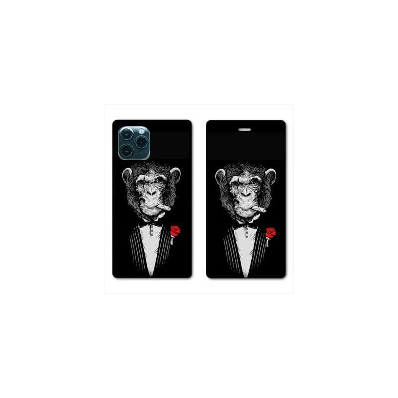 RV Housse cuir portefeuille pour Samsung Galaxy S20 Decale Singe Mafia