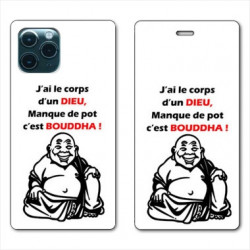 RV Housse cuir portefeuille pour Samsung Galaxy S20 Humour Bouddha