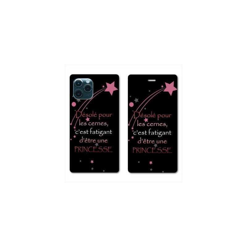 RV Housse cuir portefeuille pour Samsung Galaxy S20 Humour princesse
