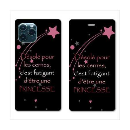 RV Housse cuir portefeuille pour Samsung Galaxy S20 Humour princesse
