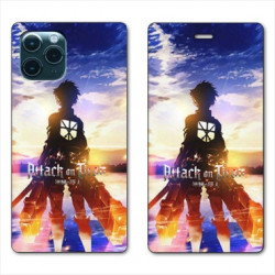 RV Housse cuir portefeuille pour Samsung Galaxy S20 Manga Attaque titans Soleil
