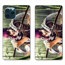 RV Housse cuir portefeuille pour Samsung Galaxy S20 Manga bambou