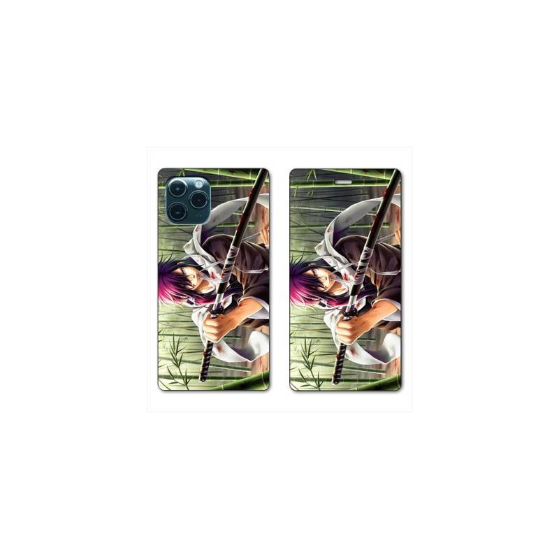 RV Housse cuir portefeuille pour Samsung Galaxy S20 Manga bambou