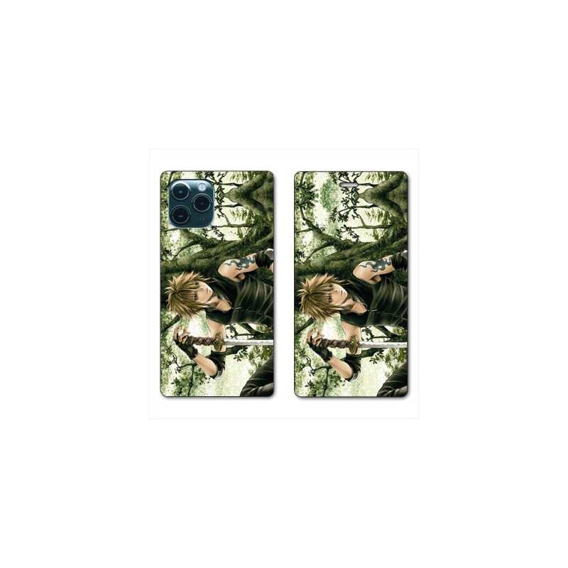 RV Housse cuir portefeuille pour Samsung Galaxy S20 Manga bois