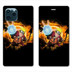 RV Housse cuir portefeuille pour Samsung Galaxy S20 Manga Naruto noir