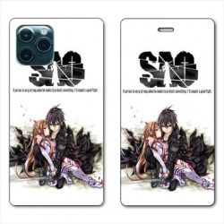 RV Housse cuir portefeuille pour Samsung Galaxy S20 Manga SAO sword Art Online blanc