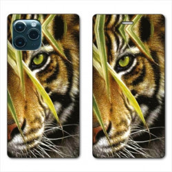 RV Housse cuir portefeuille pour Samsung Galaxy S20 œil tigre