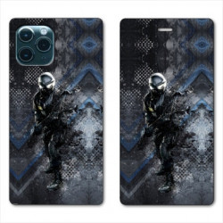 RV Housse cuir portefeuille pour Samsung Galaxy S20 police swat