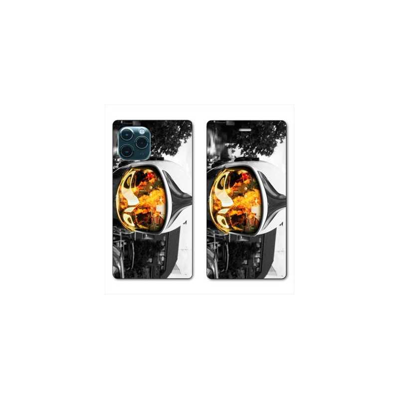 RV Housse cuir portefeuille pour Samsung Galaxy S20 pompier casque feu