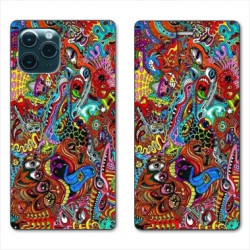 RV Housse cuir portefeuille pour Samsung Galaxy S20 Psychedelic Yeux