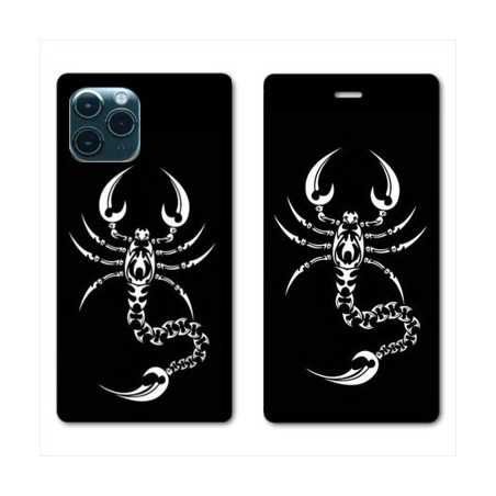 RV Housse cuir portefeuille pour Samsung Galaxy S20 scorpion