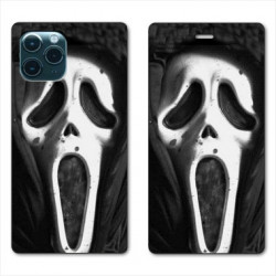 RV Housse cuir portefeuille pour Samsung Galaxy S20 Scream noir