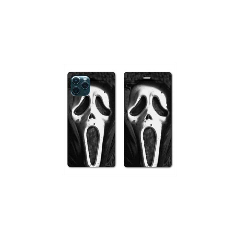 RV Housse cuir portefeuille pour Samsung Galaxy S20 Scream noir