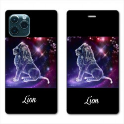 RV Housse cuir portefeuille pour Samsung Galaxy S20 signe zodiaque 2 Lion