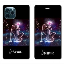 RV Housse cuir portefeuille pour Samsung Galaxy S20 signe zodiaque 2 Verseau