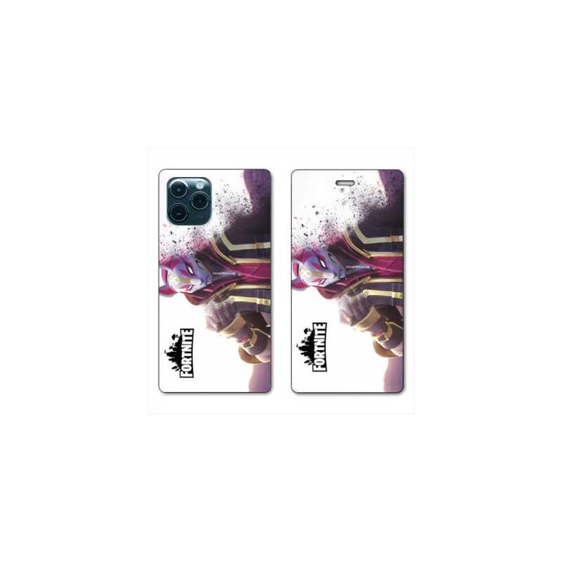 RV Housse cuir portefeuille pour Samsung Galaxy S20 Fortnite Blanc