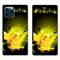 RV Housse cuir portefeuille pour Samsung Galaxy S20 Pokemon Pikachu eclair
