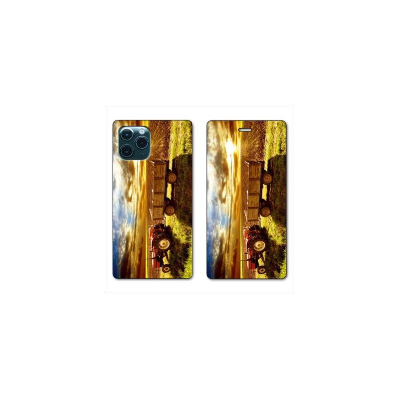 RV Housse cuir portefeuille pour Samsung Galaxy S20 Ultra Agriculture Tracteur color