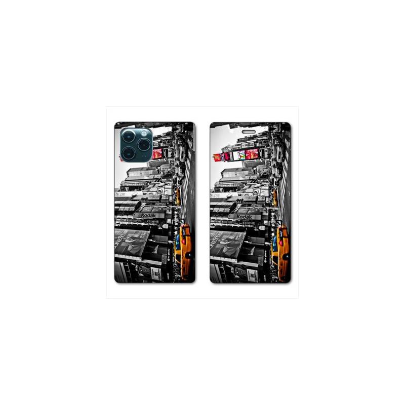 RV Housse cuir portefeuille pour Samsung Galaxy S20 Ultra Amerique USA New York Taxi