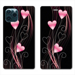 RV Housse cuir portefeuille pour Samsung Galaxy S20 Ultra Cœur rose Montant