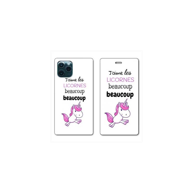 RV Housse cuir portefeuille pour Samsung Galaxy S20 Ultra Decale licornes