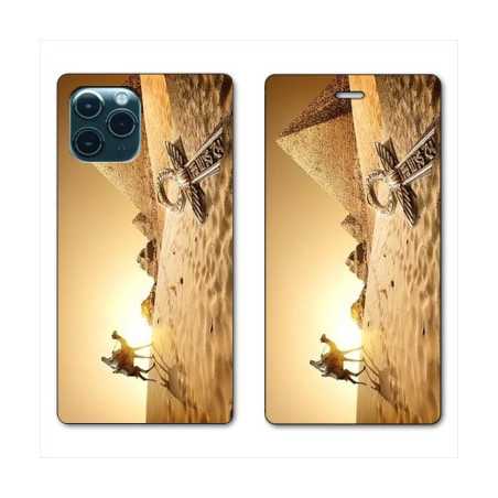 RV Housse cuir portefeuille pour Samsung Galaxy S20 Ultra Egypte Chameau