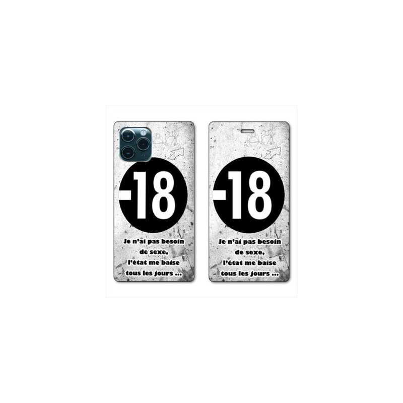 RV Housse cuir portefeuille pour Samsung Galaxy S20 Ultra Humour 18 ans