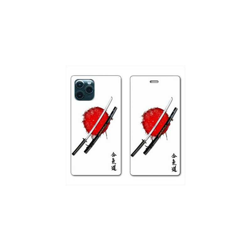 RV Housse cuir portefeuille pour Samsung Galaxy S20 Ultra Japon épée