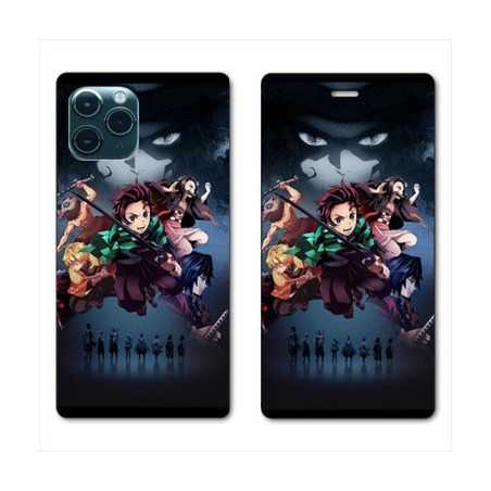 RV Housse cuir portefeuille pour Samsung Galaxy S20 Ultra Manga demon Slayer Noir