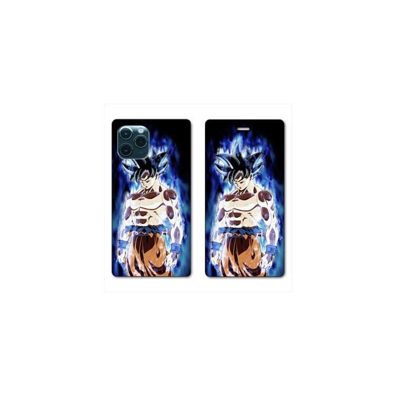 RV Housse cuir portefeuille pour Samsung Galaxy S20 Ultra Manga Dragon Ball Sangoku Noir