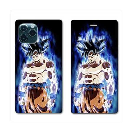 RV Housse cuir portefeuille pour Samsung Galaxy S20 Ultra Manga Dragon Ball Sangoku Noir
