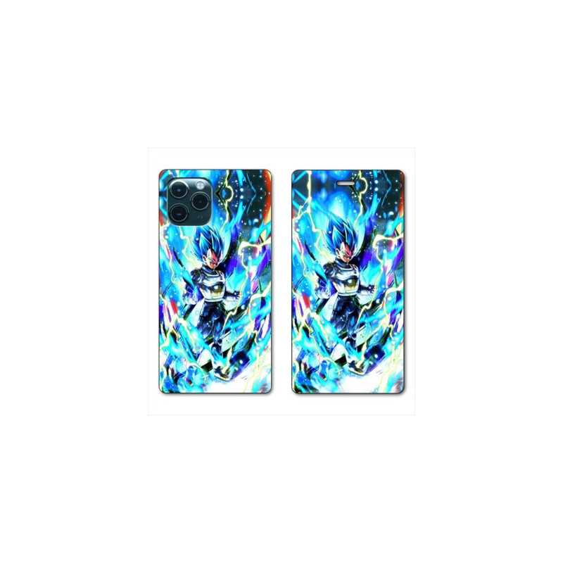 RV Housse cuir portefeuille pour Samsung Galaxy S20 Ultra Manga Dragon Ball Vegeta Bleu