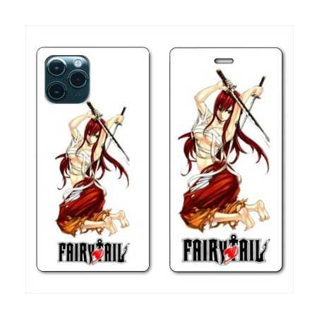 RV Housse cuir portefeuille pour Samsung Galaxy S20 Ultra Manga Fairy Tail Erza