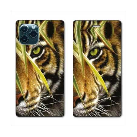 RV Housse cuir portefeuille pour Samsung Galaxy S20 Ultra œil tigre