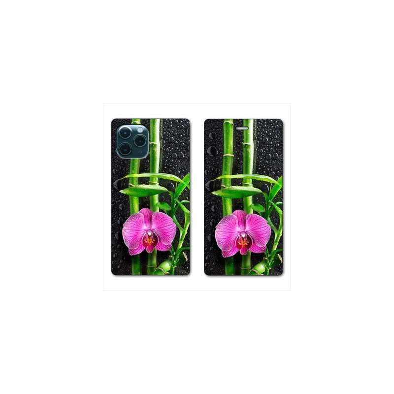 RV Housse cuir portefeuille pour Samsung Galaxy S20 Ultra orchidee bambou