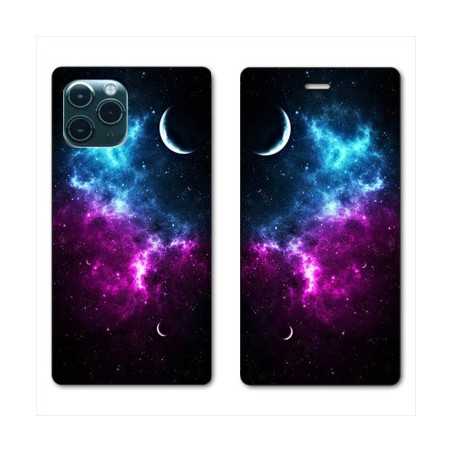 RV Housse cuir portefeuille pour Samsung Galaxy S20 Ultra Univers Bleu violet