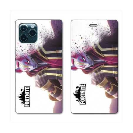 RV Housse cuir portefeuille pour Samsung Galaxy S20 Ultra Fortnite Blanc