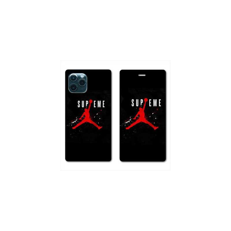 RV Housse cuir portefeuille pour Samsung Galaxy S20 Ultra Jordan Supreme Noir