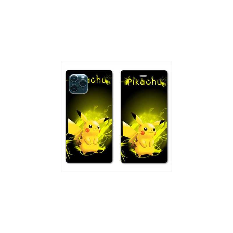 RV Housse cuir portefeuille pour Samsung Galaxy S20 Ultra Pokemon Pikachu eclair