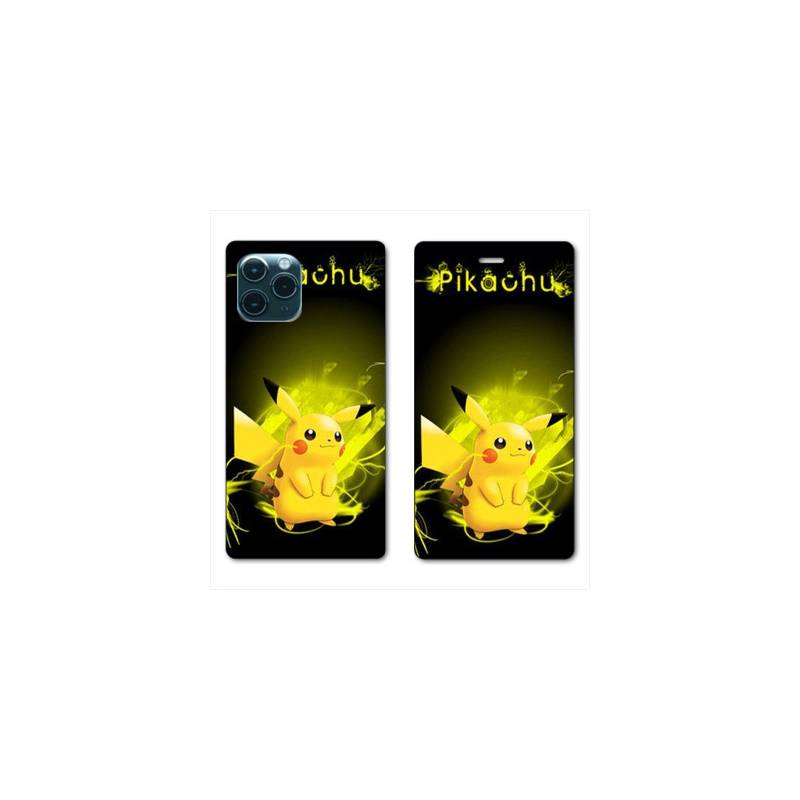 RV Housse cuir portefeuille pour Samsung Galaxy S20 Ultra Pokemon Pikachu eclair