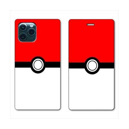 RV Housse cuir portefeuille pour Samsung Galaxy S20 Ultra Pokemon Pokeball