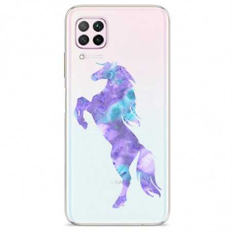 Coque transparente pour Huawei P40 Lite Cheval Encre