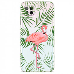 Coque transparente pour Huawei P40 Lite Flamant Rose