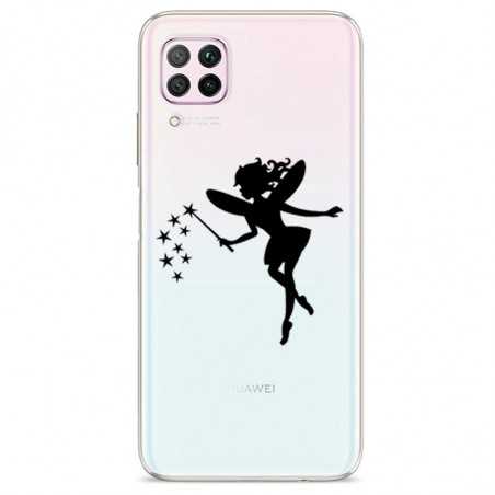 Coque transparente pour Huawei P40 Lite magique fee noir