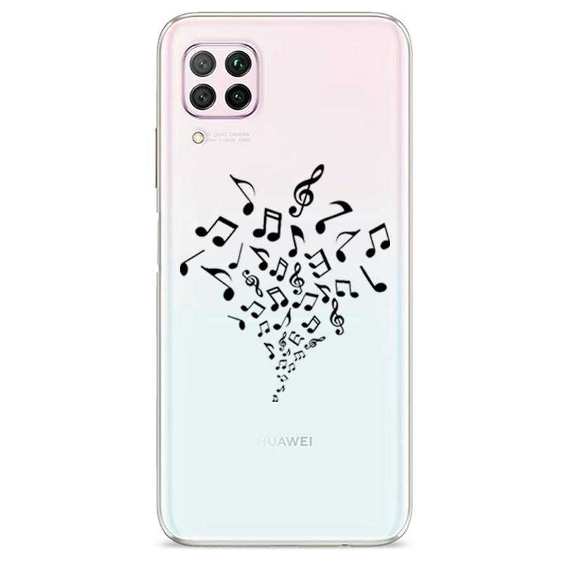 Coque transparente pour Huawei P40 Lite note musique
