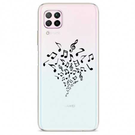 Coque transparente pour Huawei P40 Lite note musique